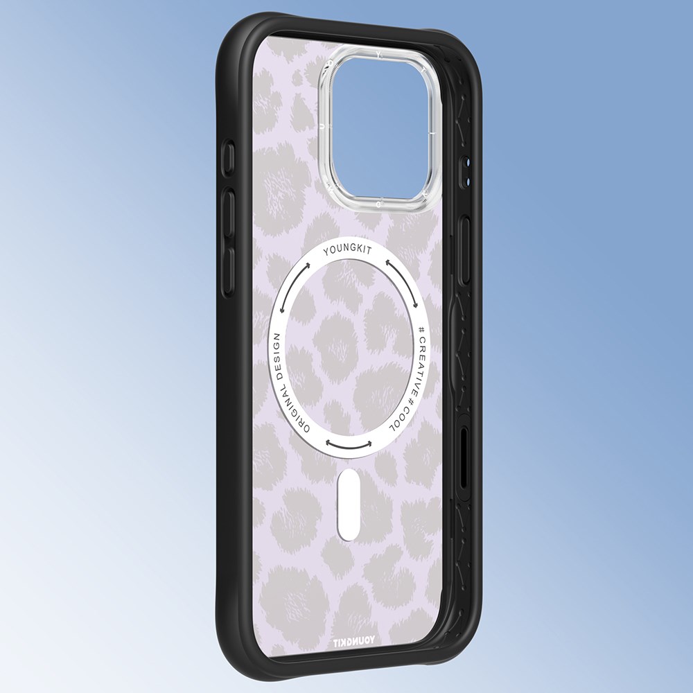 Apple iPhone 16 Pro Max Kılıf M-safe Şarj Özellikli Youngkit Leopard Serisi Kapak