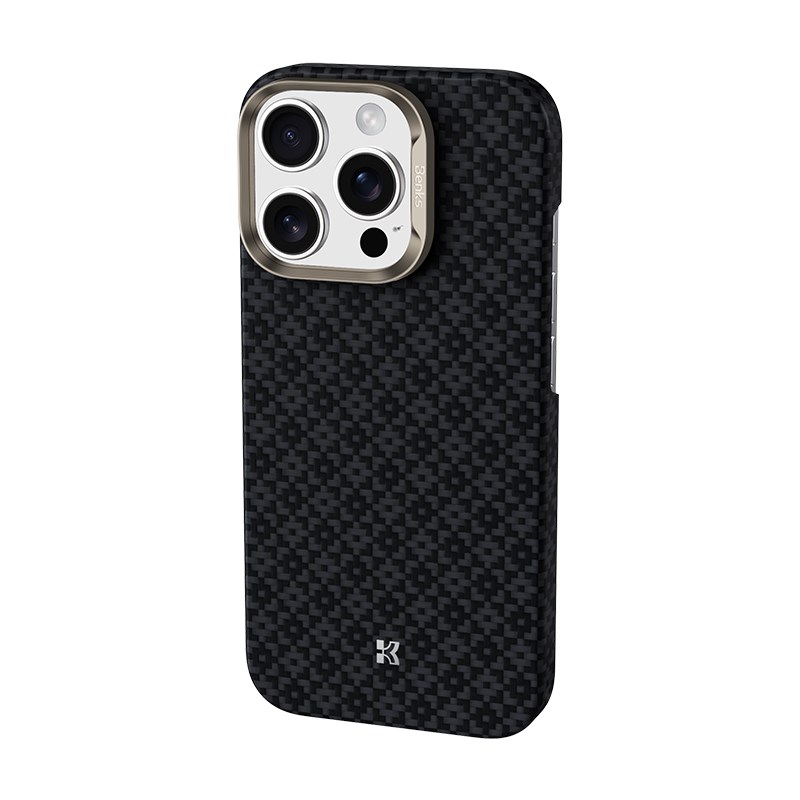 Apple iPhone 16 Pro Max Kılıf M-Safe Şarj Özellikli Benks ArmorAir ArmorGrid Serisi Kevlar Kapak