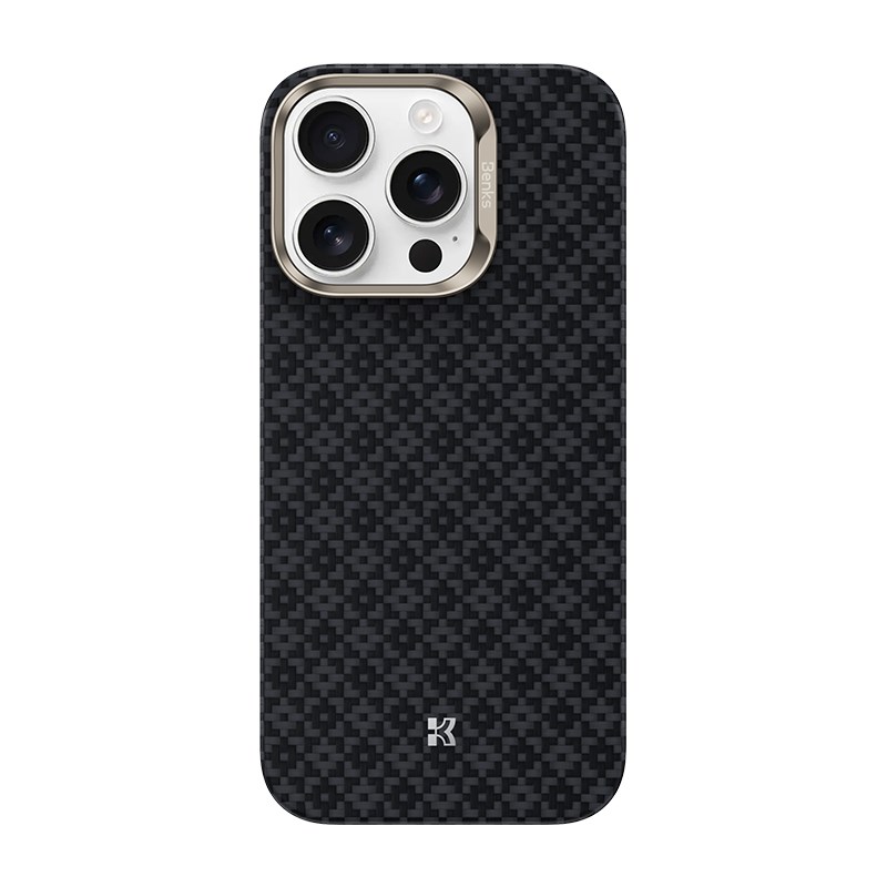 Apple iPhone 16 Pro Max Kılıf M-Safe Şarj Özellikli Benks ArmorAir ArmorGrid Serisi Kevlar Kapak