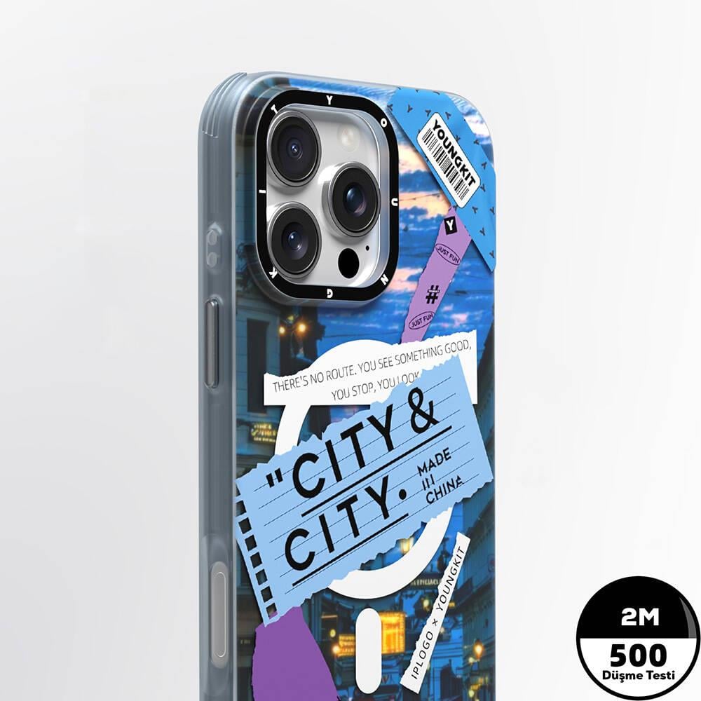 Apple iPhone 16 Pro Max Kılıf M-safe Şarj Özellikli Youngkit A-City Serisi Kapak