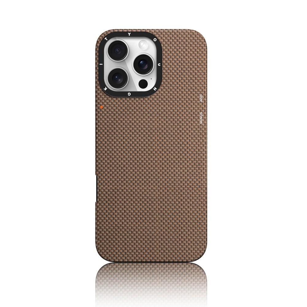 Apple iPhone 16 Pro Max Kılıf M-safe Şarj Özellikli Aramid Fiber Youngkit 1500D Extreme Wing Titanyum-Gold Serisi Kapak