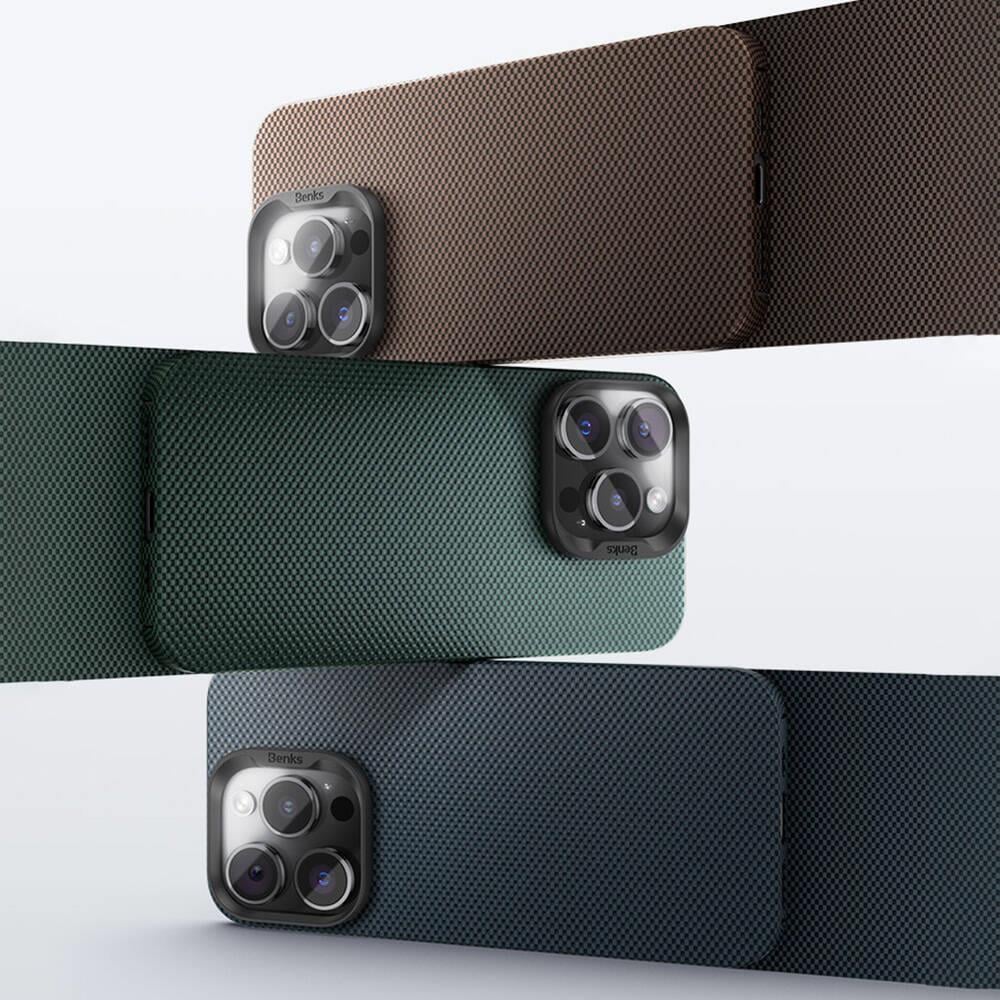 Apple iPhone 16 Pro Max Kılıf M-safe Şarj Özellikli Benks ArmorTint Serisi ArmorAir Kevlar Kapak