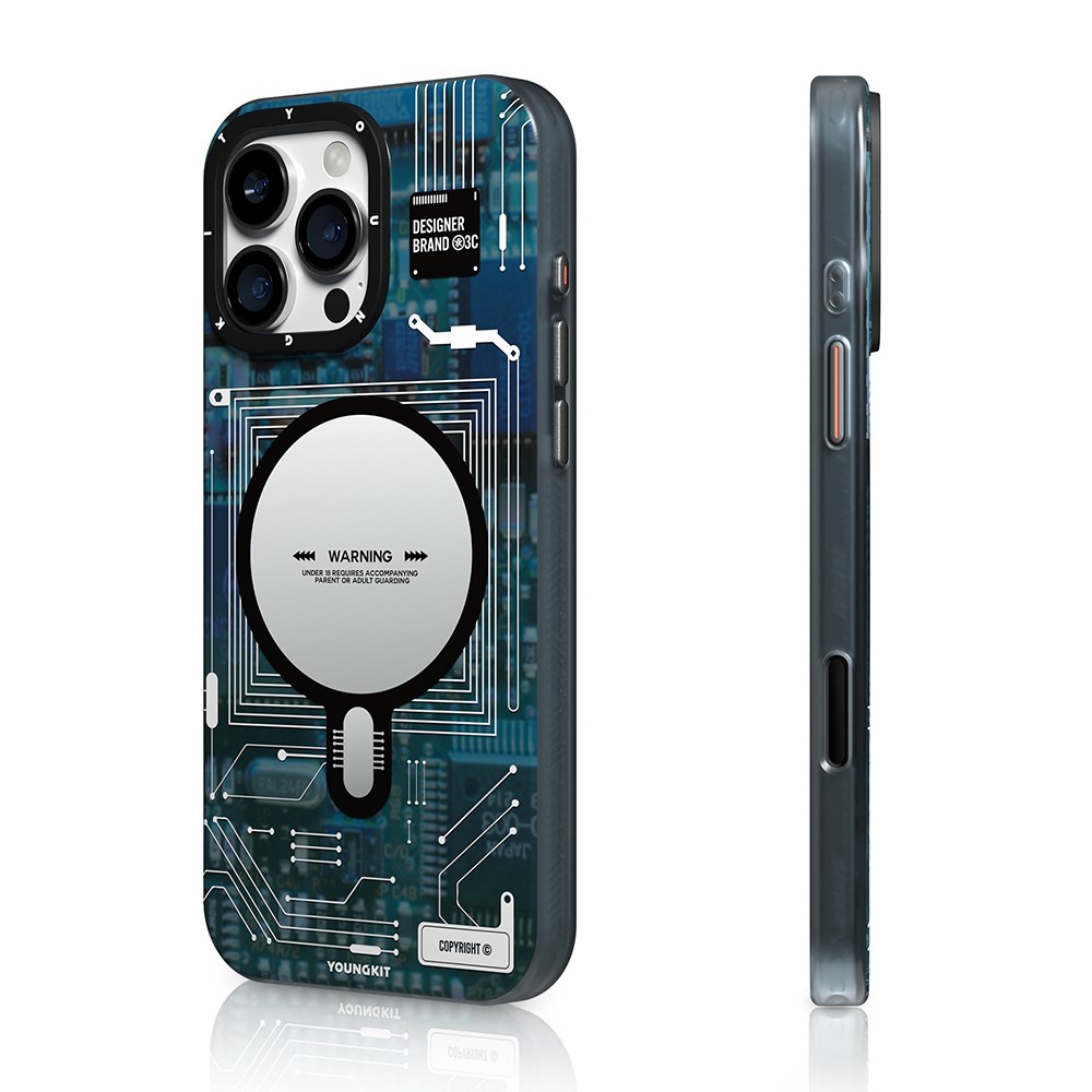 Apple iPhone 16 Pro Max Kılıf M-safe Şarj Özellikli Kamera Denetim Butonlu Youngkit Technology Serisi Kapak