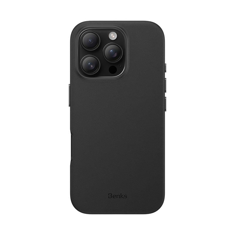 Apple iPhone 16 Pro Max Kılıf M-safe Şarj Özellikli Karbon Fiber Benks Montage Hybrid ArmorPro Kevlar Kapak