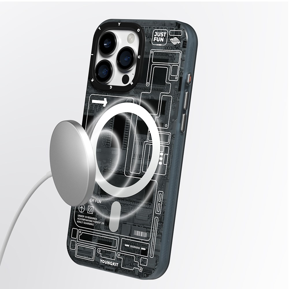 Apple iPhone 16 Pro Max Kılıf M-safe Şarj Özellikli Kamera Denetim Butonlu Youngkit Technology Serisi Kapak
