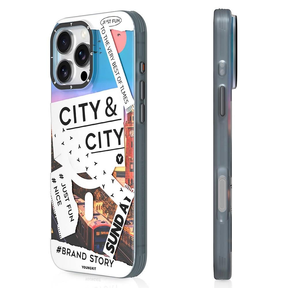 Apple iPhone 16 Pro Max Kılıf M-safe Şarj Özellikli Youngkit A-City Serisi Kapak