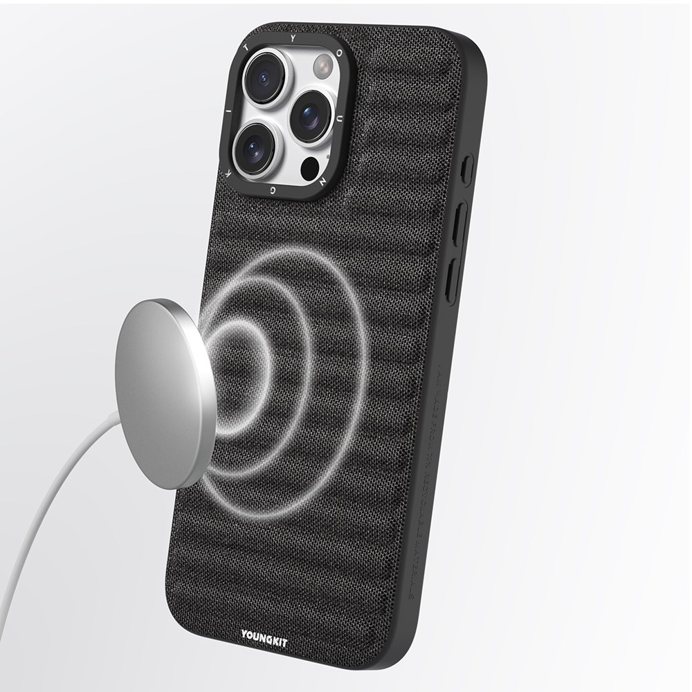 Apple iPhone 16 Pro Max Kılıf M-safe Şarj Özellikli Youngkit Canvas Serisi Kapak