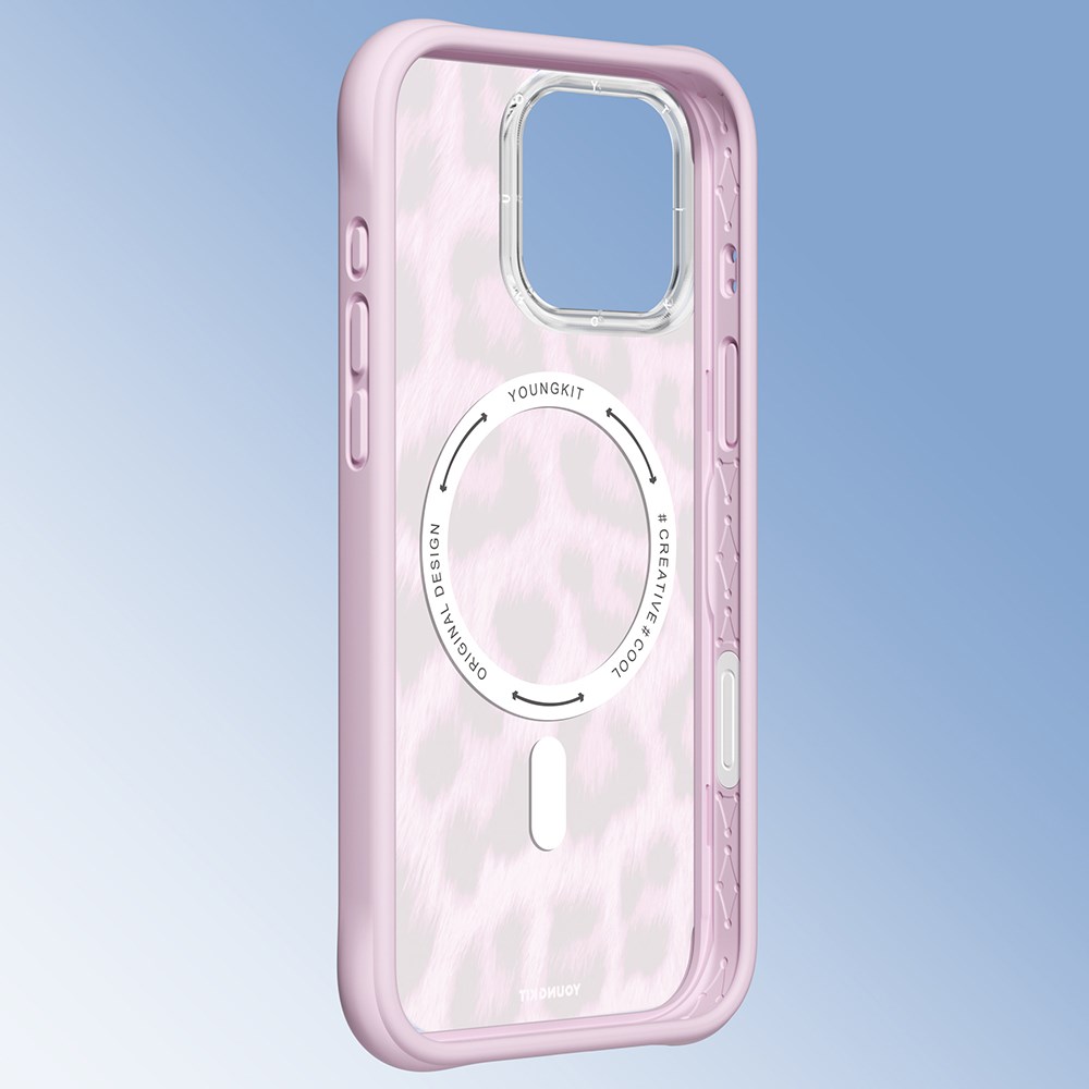 Apple iPhone 16 Pro Max Kılıf M-safe Şarj Özellikli Youngkit Leopard Serisi Kapak
