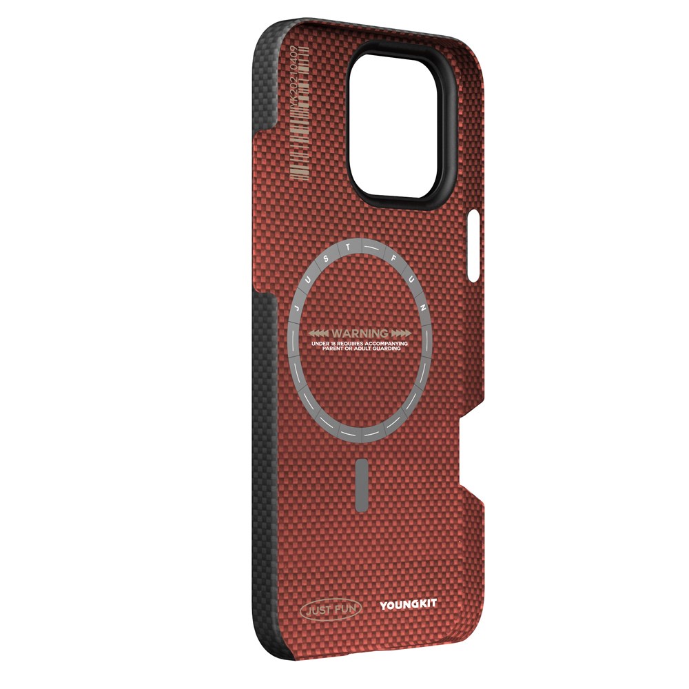 Apple iPhone 16 Pro Max Kılıf M-safe Şarj Özellikli Aramid Fiber Youngkit 1500D Extreme Wing Serisi Kapak