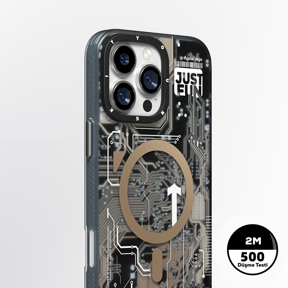 Apple iPhone 16 Pro Max Kılıf M-safe Şarj Özellikli Youngkit Technology Serisi Kapak