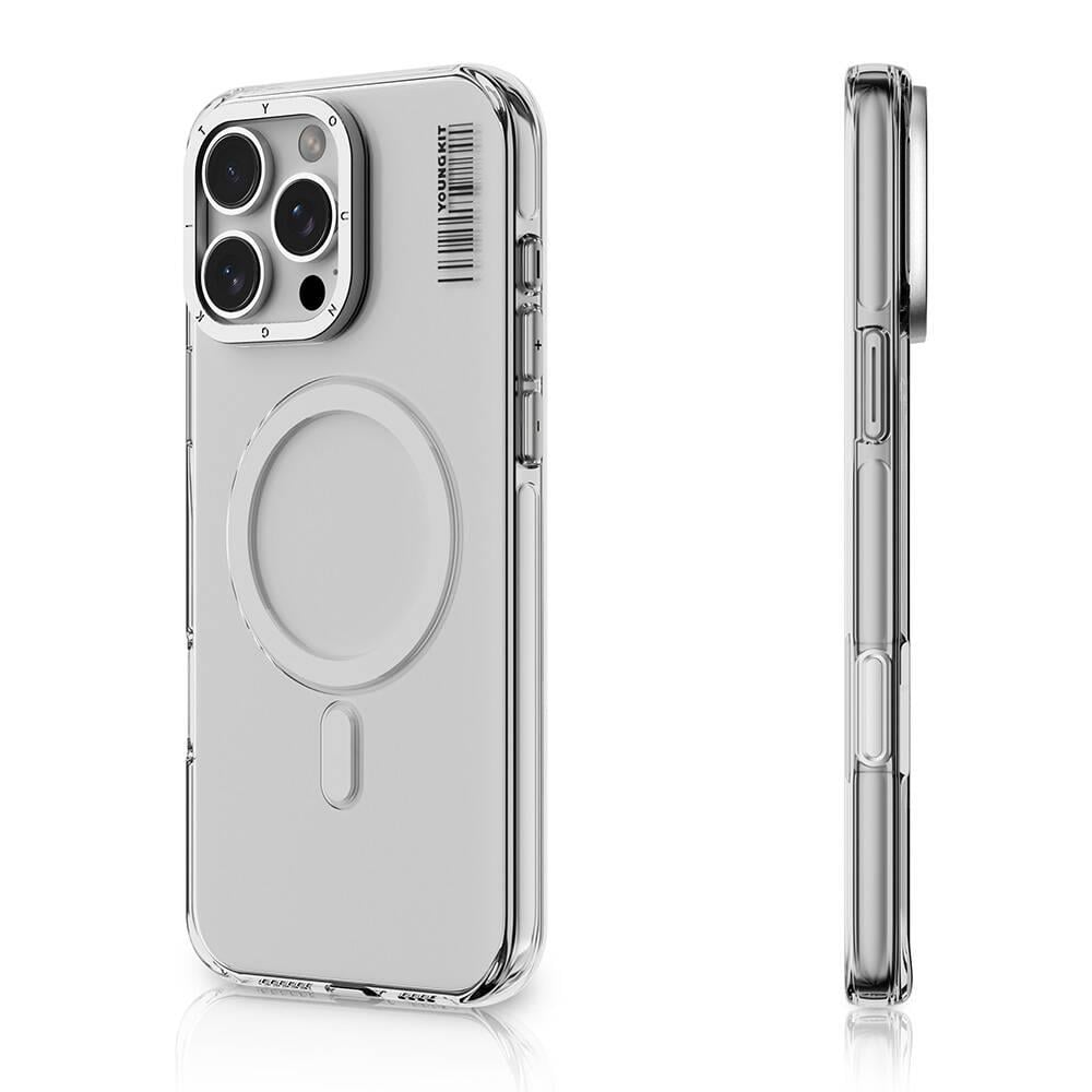 Apple iPhone 16 Pro Max Kılıf M-safe Şarj Özellikli Şeffaf Youngkit Crystal Shield Serisi Kapak