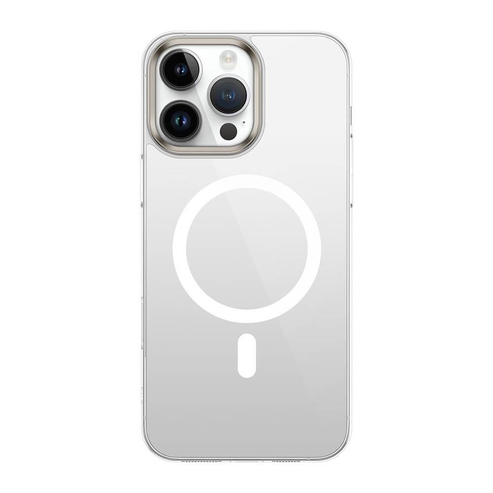 Apple iPhone 16 Pro Max Kılıf M-safe Şarj Özellikli Şeffaf Cam Arka Yüzey Zore G-Glass Kapak