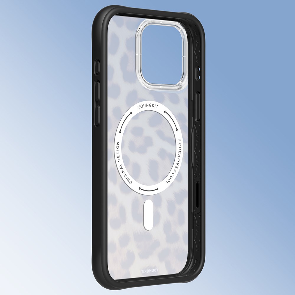 Apple iPhone 16 Pro Max Kılıf M-safe Şarj Özellikli Youngkit Leopard Serisi Kapak