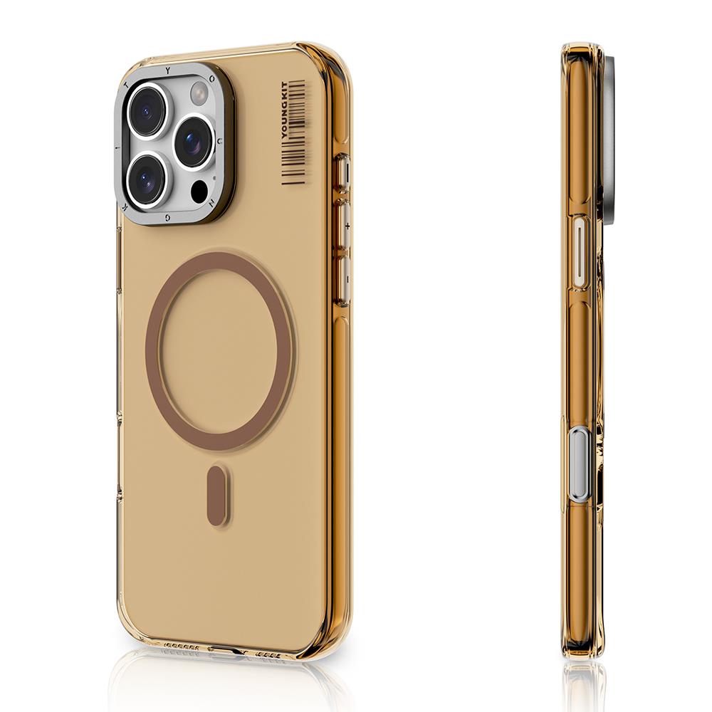 Apple iPhone 16 Pro Max Kılıf M-safe Şarj Özellikli Şeffaf Youngkit Crystal Shield Serisi Kapak