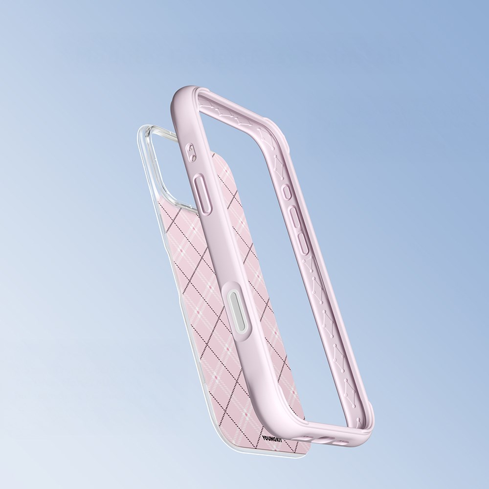 Apple iPhone 16 Pro Max Kılıf M-safe Şarj Özellikli Youngkit Argyle Serisi Kapak