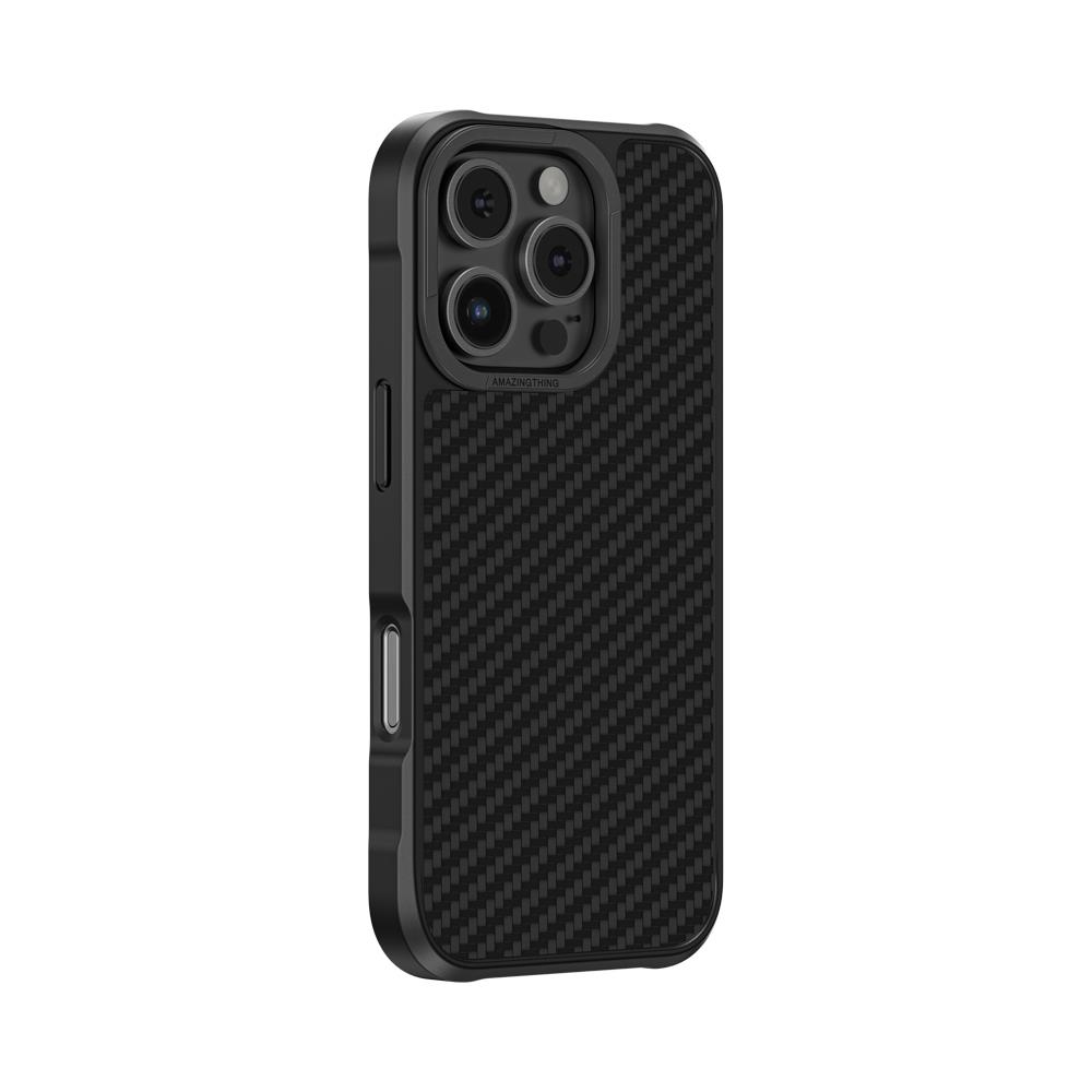 Apple iPhone 16 Pro Max Kılıf M-safe Şarj Özellikli 1500D Aramid Fiber Amazingthing Titan Max Serisi Kapak