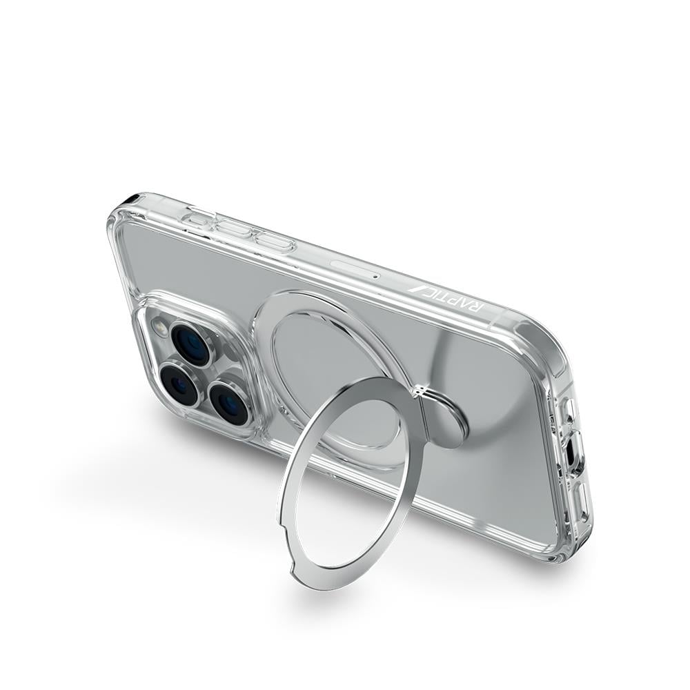 Apple iPhone 16 Pro Max Kılıf M-safe Şarj Özellikli Raptic Air Stand Serisi Buzlu Transparan Tasarımlı Standlı Kapak