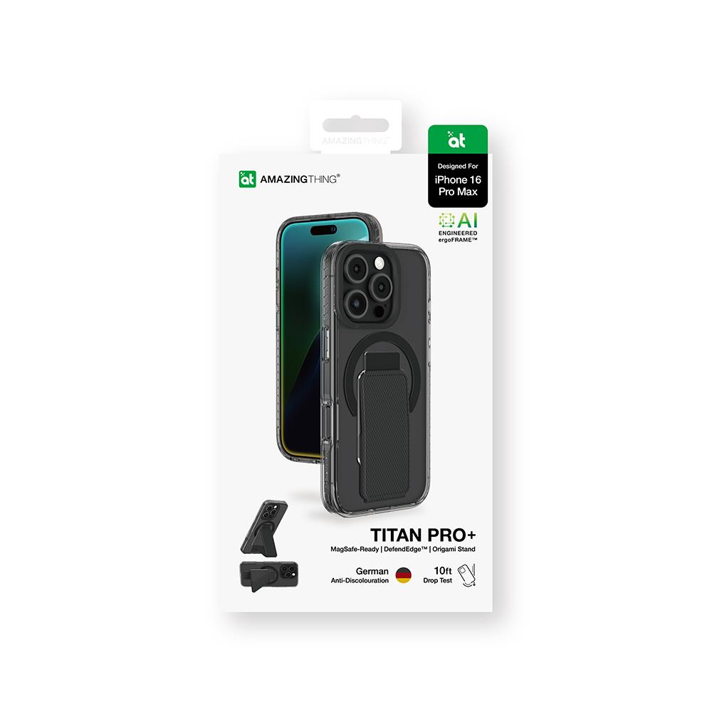 Apple iPhone 16 Pro Max Kılıf M-safe Şarj Özellikli Standlı Amazingthing Titan Pro Plus Kapak