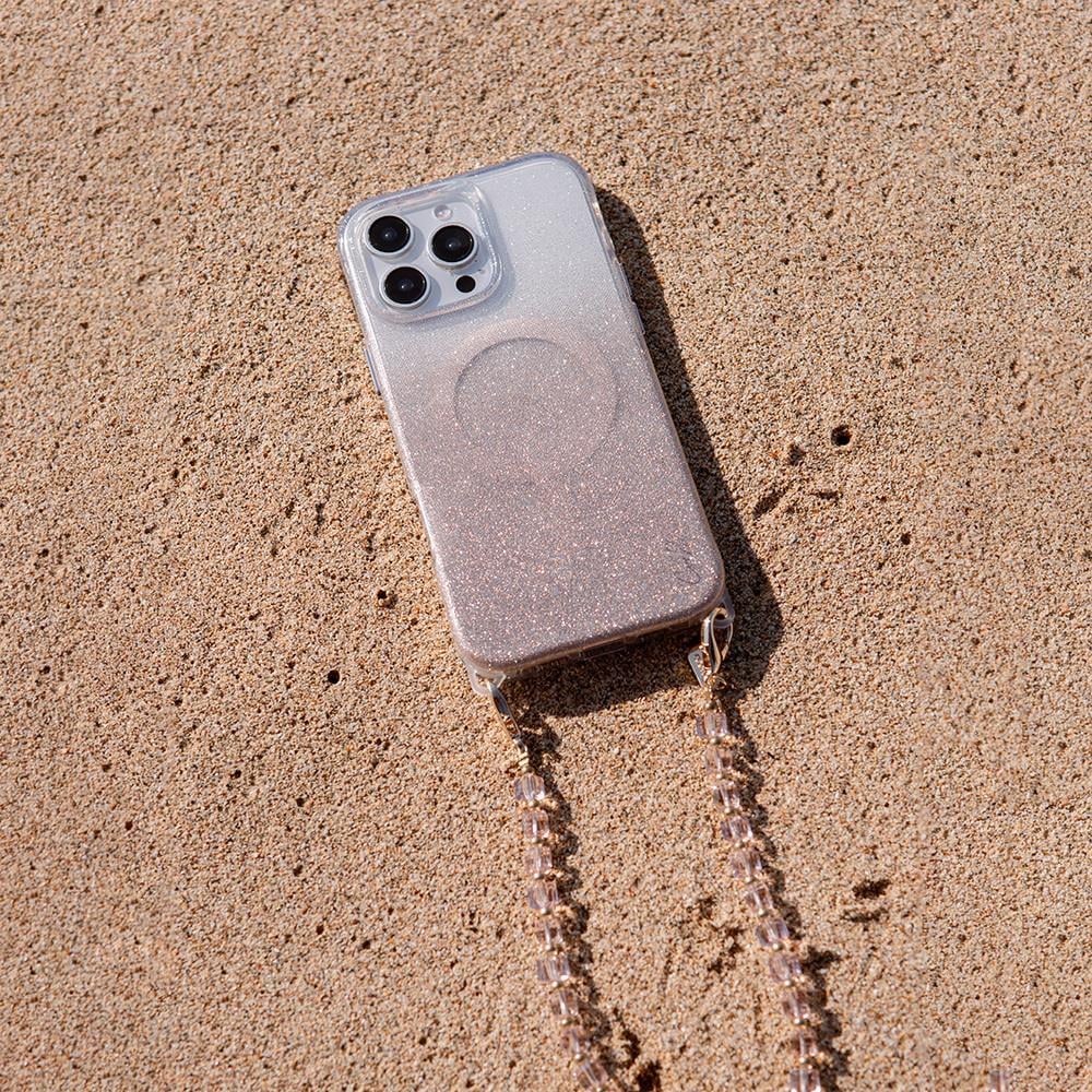 Apple iPhone 16 Pro Max Kılıf M-safe Şarj Özellikli Simli Arka Yüzey Askı Aparatlı Coehl Lumino Kapak