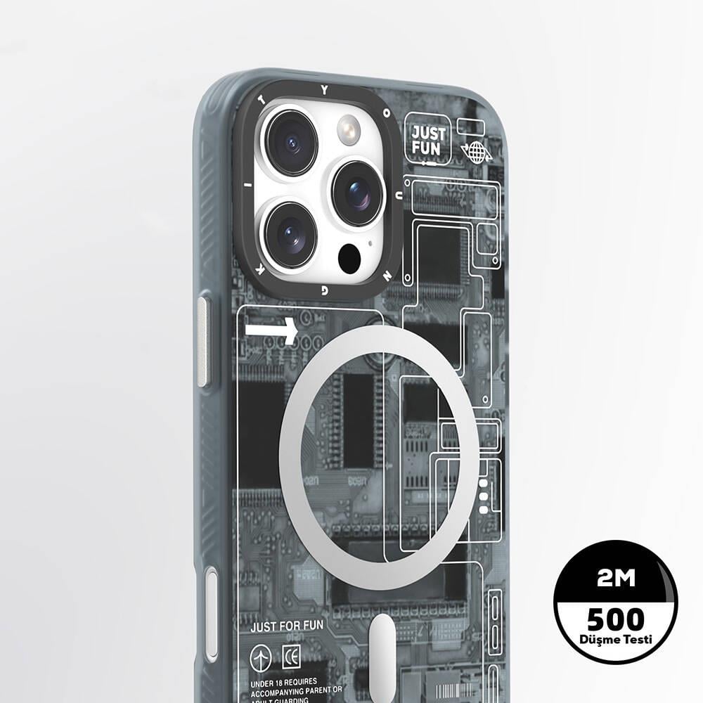Apple iPhone 16 Pro Max Kılıf M-safe Şarj Özellikli Youngkit Technology Serisi Kapak