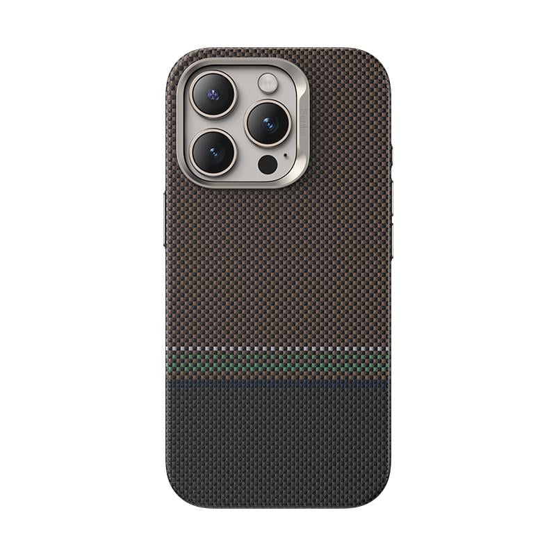 Apple iPhone 16 Pro Max Kılıf M-safe Şarj Özellikli Karbon Fiber Tasarımlı Benks Prestige ArmorPro Kevlar Kapak