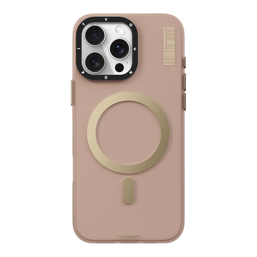 Apple iPhone 16 Pro Max Kılıf M-safe Şarj Özellikli Youngkit Hidden Sand Serisi Kapak