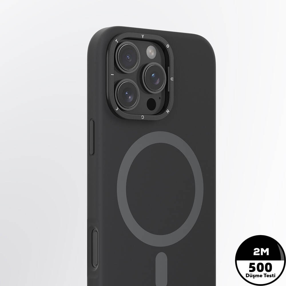 Apple iPhone 16 Pro Max Kılıf M-safe Şarj Özellikli Transparan Sert PC Wlons Pita Kapak