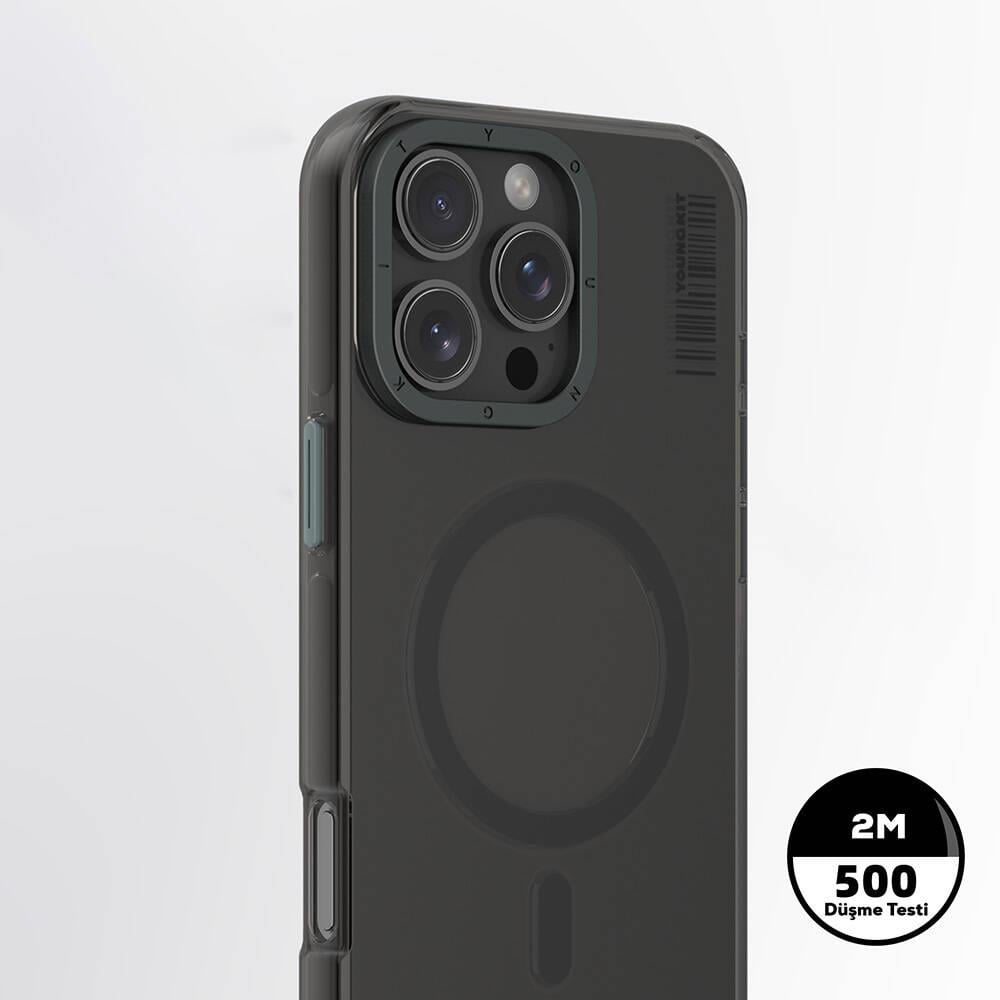 Apple iPhone 16 Pro Max Kılıf M-safe Şarj Özellikli Şeffaf Youngkit Crystal Shield Serisi Kapak