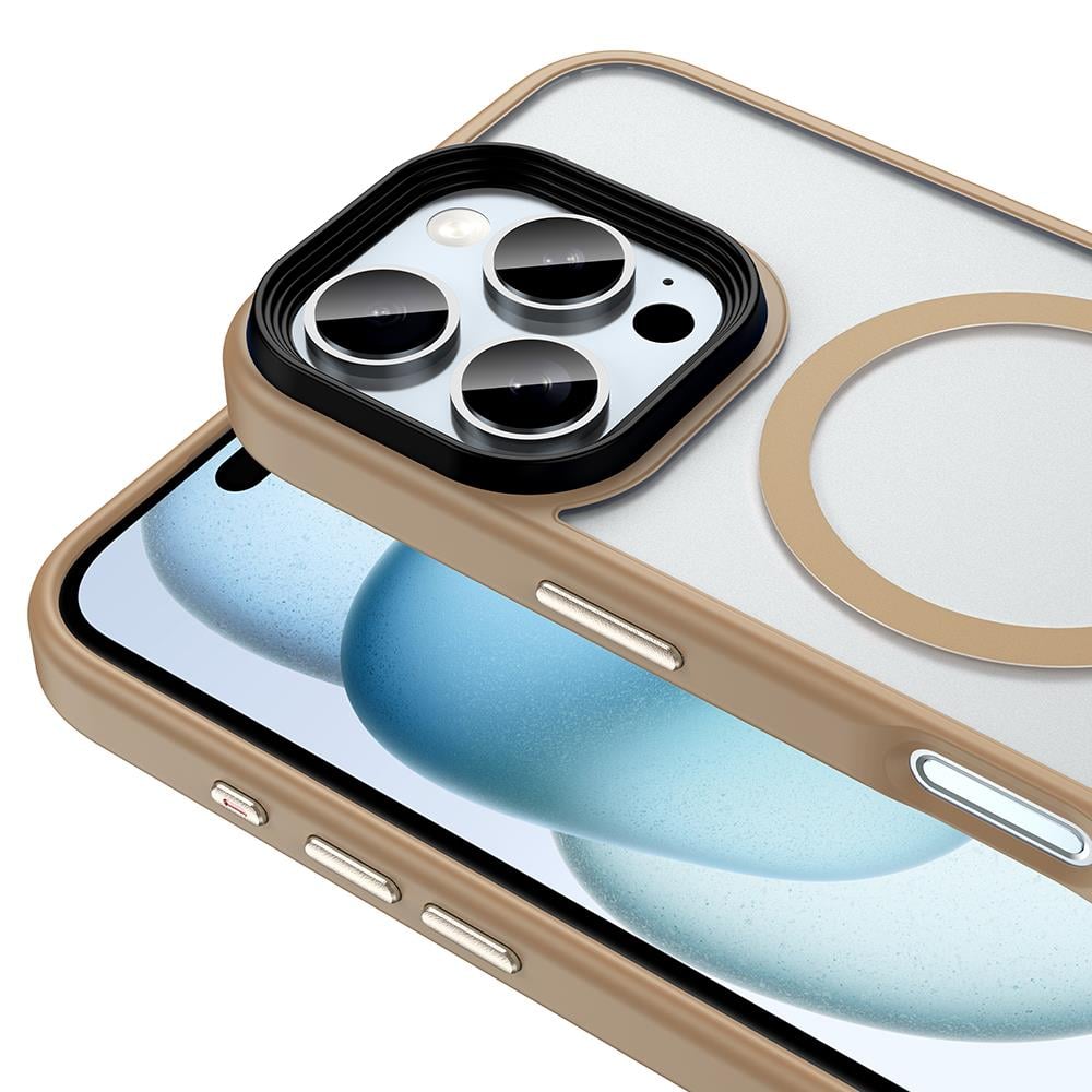 Apple iPhone 16 Pro Max Kılıf Mat Arka Yüzey Wireless Şarj Özellikli Zore Flet M-safe Kapak