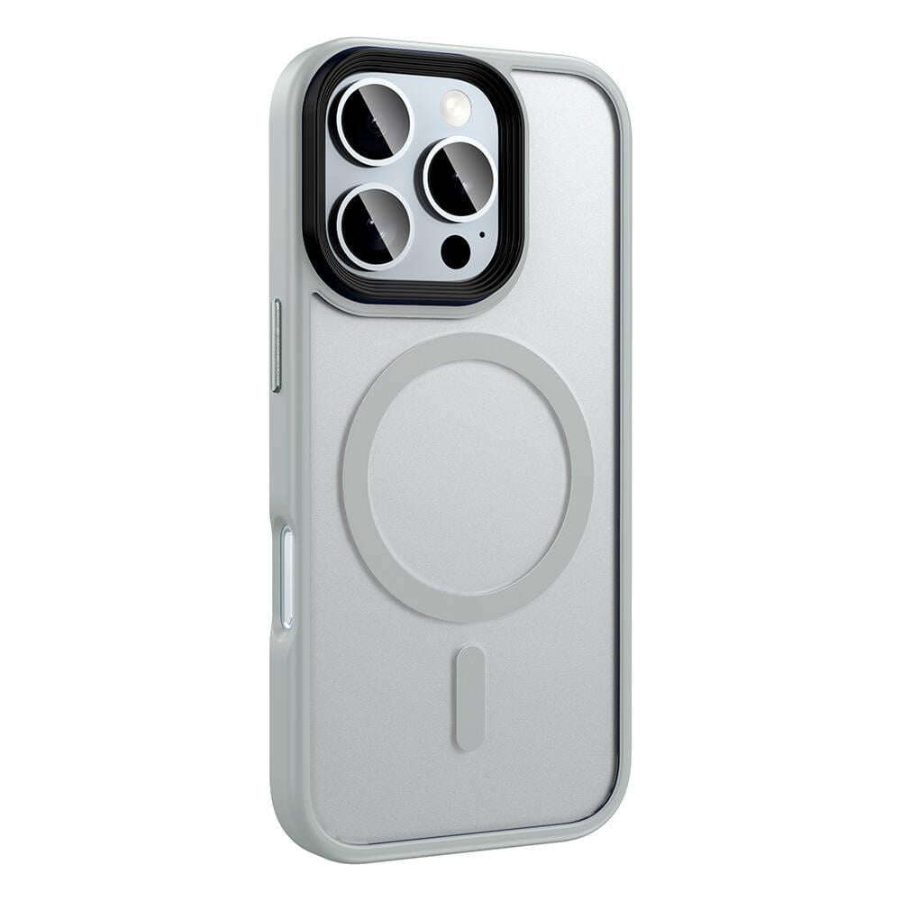 Apple iPhone 16 Pro Max Kılıf Mat Arka Yüzey Wireless Şarj Özellikli Zore Flet M-safe Kapak