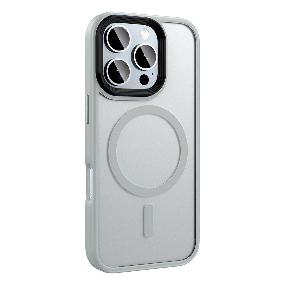 Apple iPhone 16 Pro Max Kılıf Mat Arka Yüzey Wireless Şarj Özellikli Zore Flet M-safe Kapak