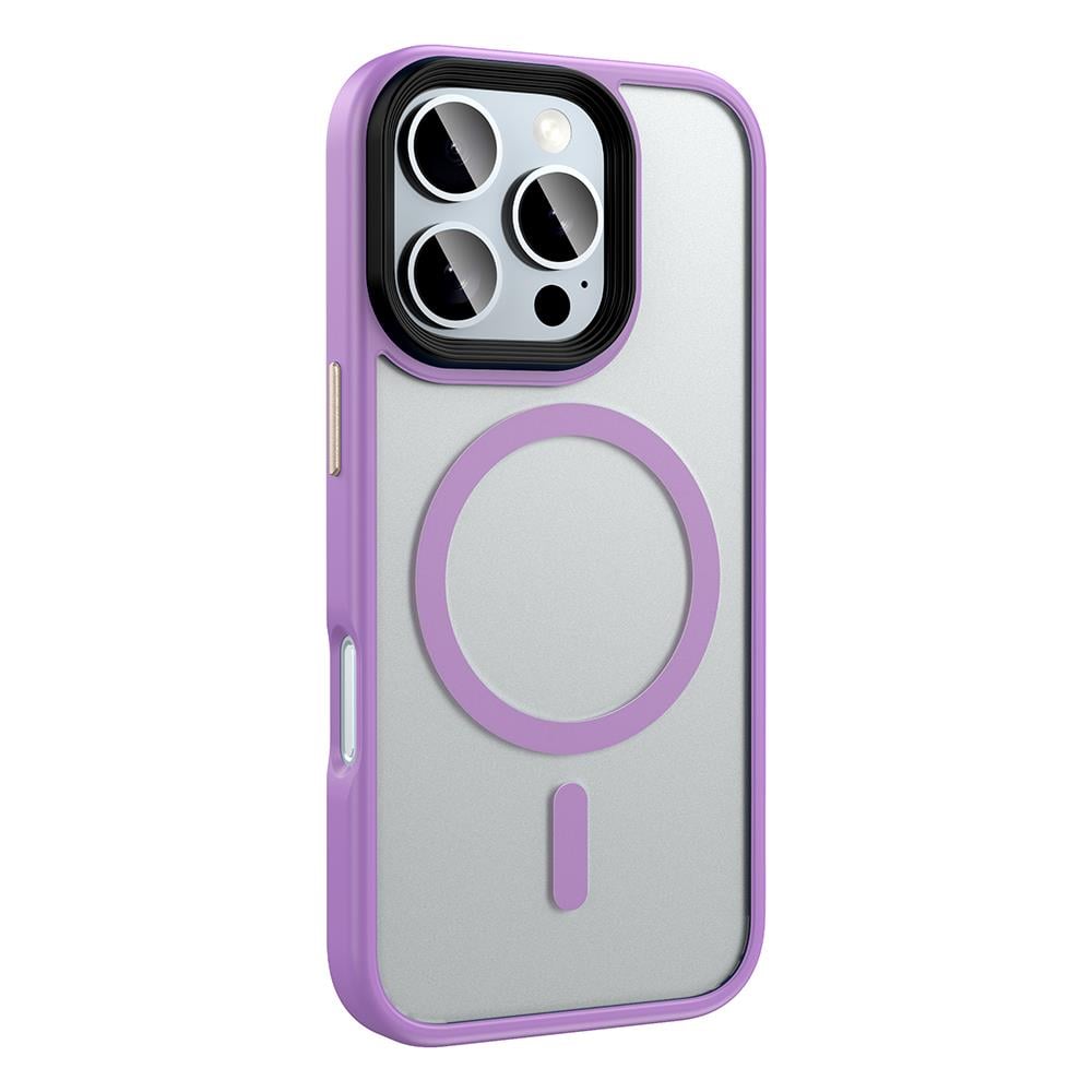 Apple iPhone 16 Pro Max Kılıf Mat Arka Yüzey Wireless Şarj Özellikli Zore Flet M-safe Kapak