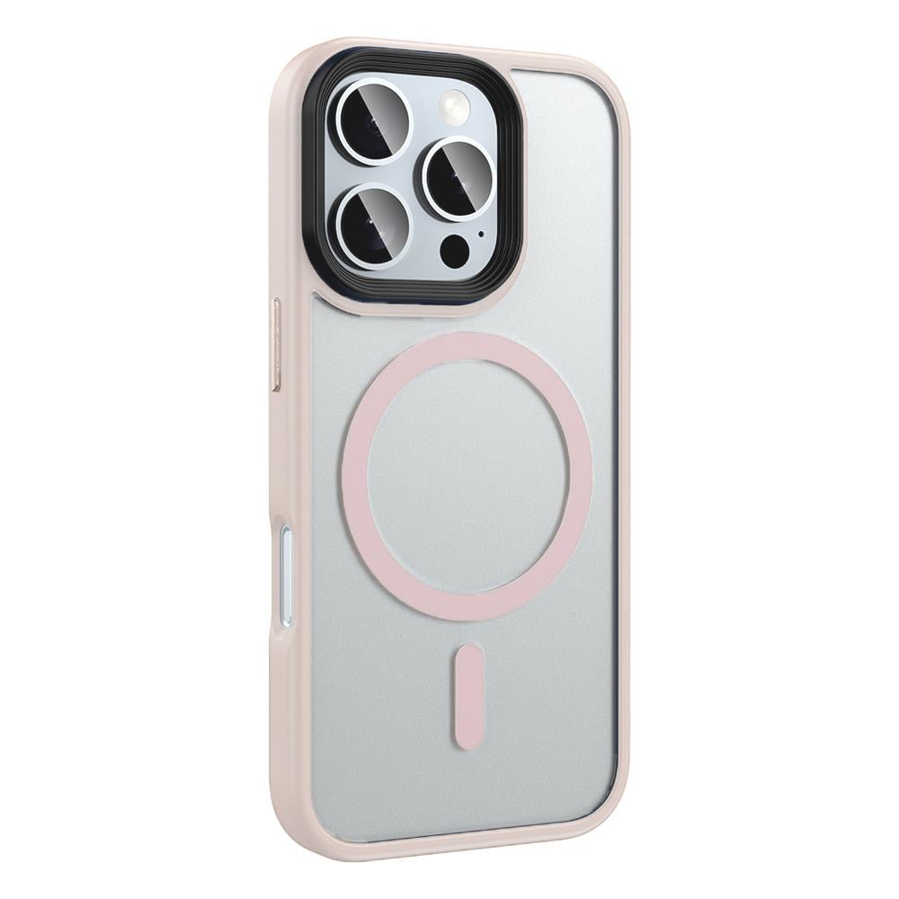 Apple iPhone 16 Pro Max Kılıf Mat Arka Yüzey Wireless Şarj Özellikli Zore Flet M-safe Kapak