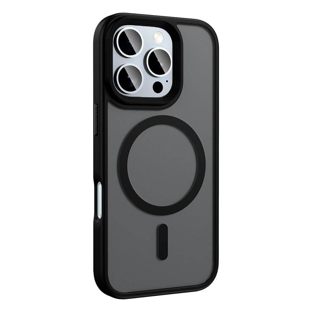 Apple iPhone 16 Pro Max Kılıf Mat Arka Yüzey Wireless Şarj Özellikli Zore Flet M-safe Kapak
