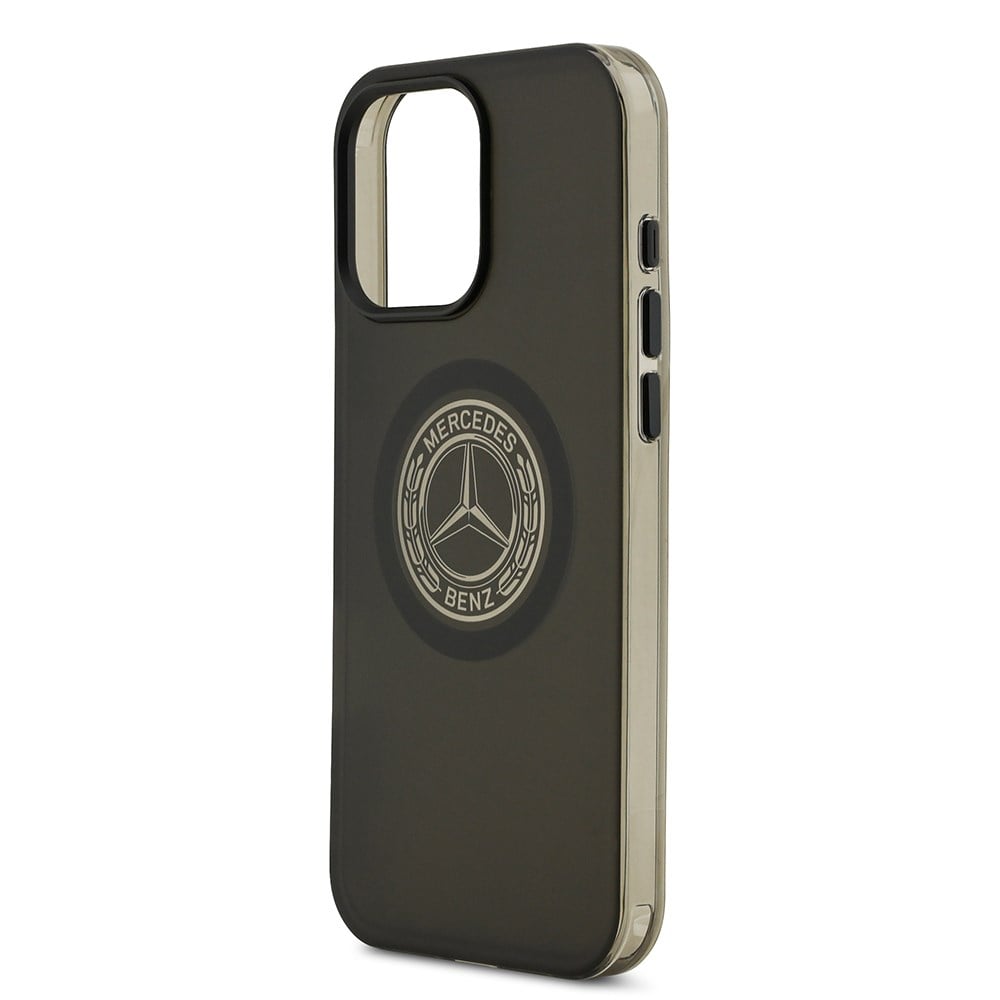 Apple iPhone 16 Pro Max Kılıf Mercedes Benz Orjinal Lisanslı M-safe Şarj Özellikli Buzlu PC Nostaljik Yıldız Dizayn Kapak
