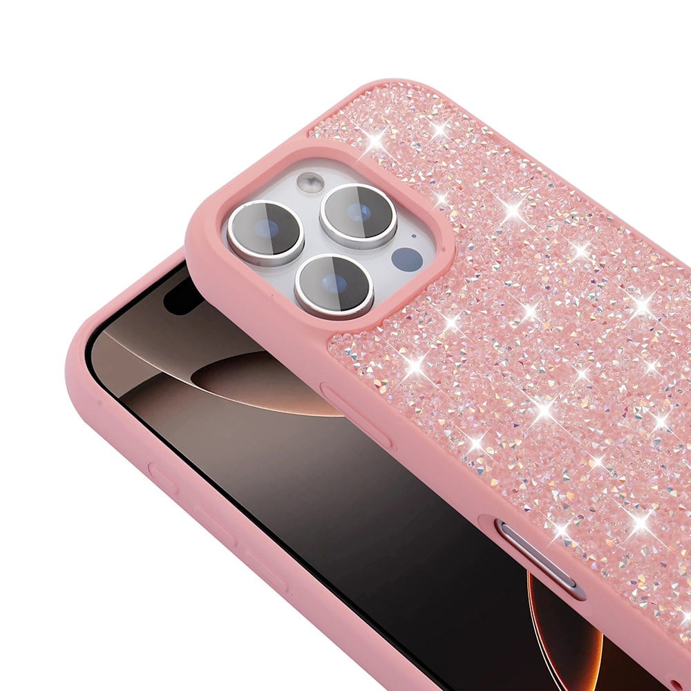 Apple iPhone 16 Pro Max Kılıf Parlak Taşlı Tasarım Zore Pırlanta Kapak