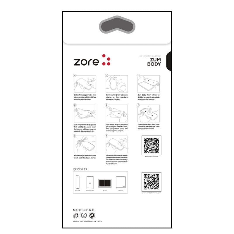 Apple iPhone 16 Pro Zore Arka Zum Body Ekran Koruyucu