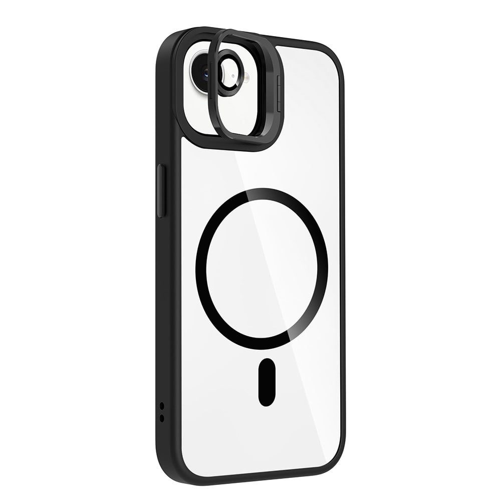 Apple iPhone 16E Kılıf Standlı ve Kamera Lens Hediyeli M-Safe Şarj Özellikli Zore Etro Kapak