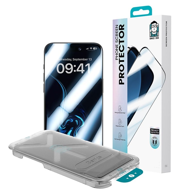 Apple iPhone 17 Air Benks Ultra Shield 0.3mm Privacy Ekran Koruyucu + Kolay Uygulama Aparatlı