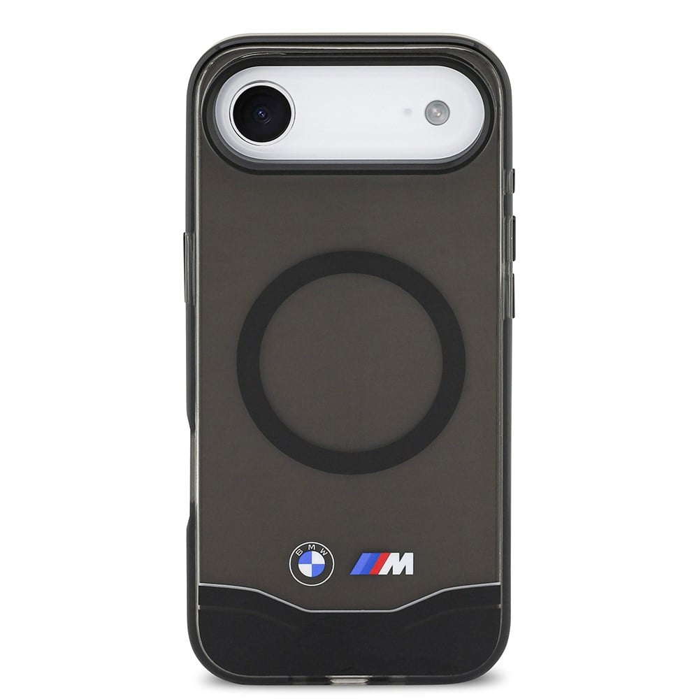 Apple iPhone 17 Air Kılıf BMW Orjinal Lisanslı M-safe Şarj Özellikli Metal Buton Tasarımlı Tranparan M Dizayn Kapak