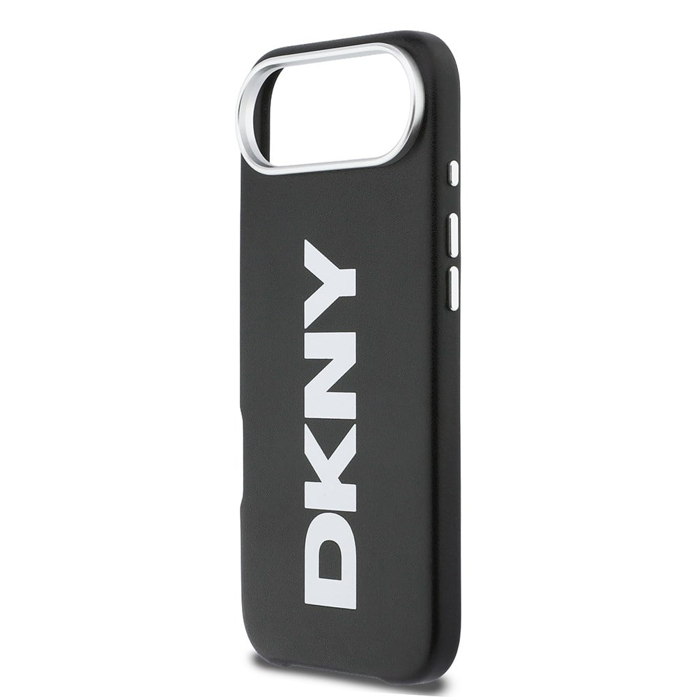 Apple iPhone 17 Air Kılıf DKNY Orjinal Lisanslı M-safe Şarj Özellikli PU Büyük Dikey Logolu Kapak