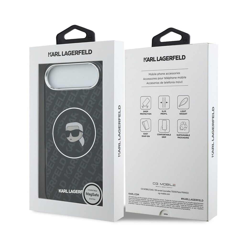 Apple iPhone 17 Air Kılıf Karl Lagerfeld Orjinal Lisanslı IML Baskılı KL Heads Kapak