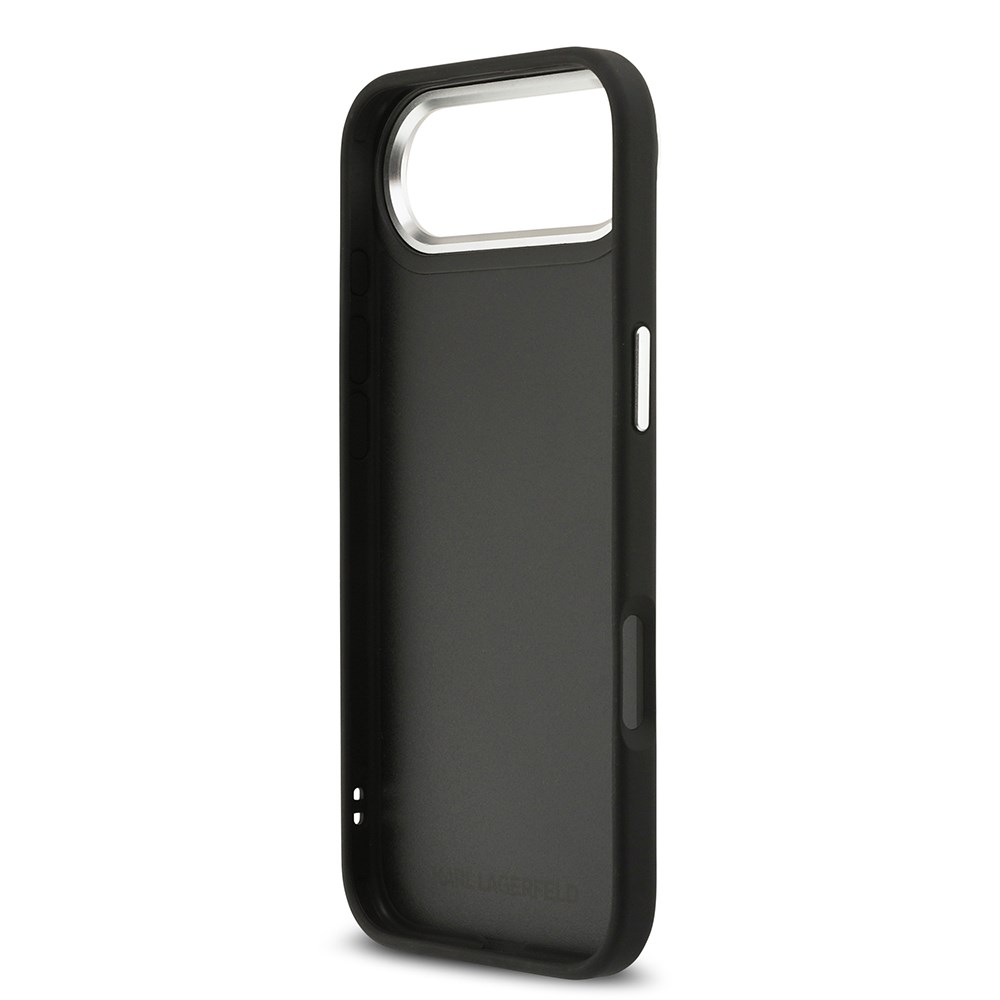 Apple iPhone 17 Air Kılıf Karl Lagerfeld Orjinal Lisanslı Metal Logolu K&C Heads Pin Kapak