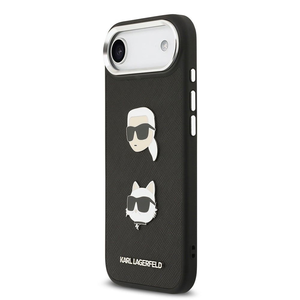 Apple iPhone 17 Air Kılıf Karl Lagerfeld Orjinal Lisanslı Metal Logolu K&C Heads Pin Kapak