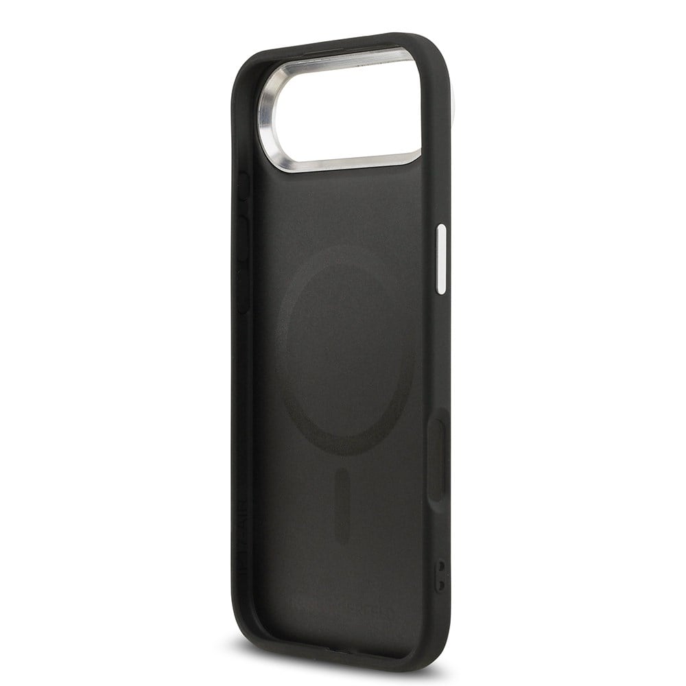 Apple iPhone 17 Air Kılıf Karl Lagerfeld Orjinal Lisanslı M-safe Şarj Özellikli Metal Kamera ve Buton Tasarımlı K&C PU Deri Kapak