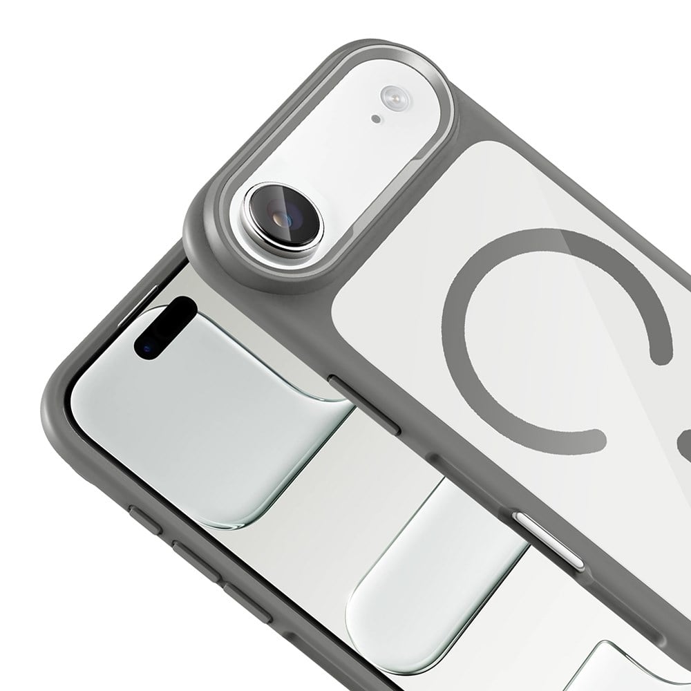 Apple iPhone 17 Air Kılıf M-Safe Şarj Özellikli Metal Kamera Çerçeveli Zore Tiko Kapak