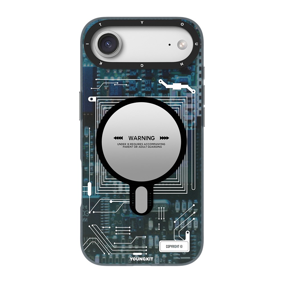 Apple iPhone 17 Air Kılıf M-safe Şarj Özellikli Kamera Denetim Butonlu Youngkit Technology Serisi Kapak