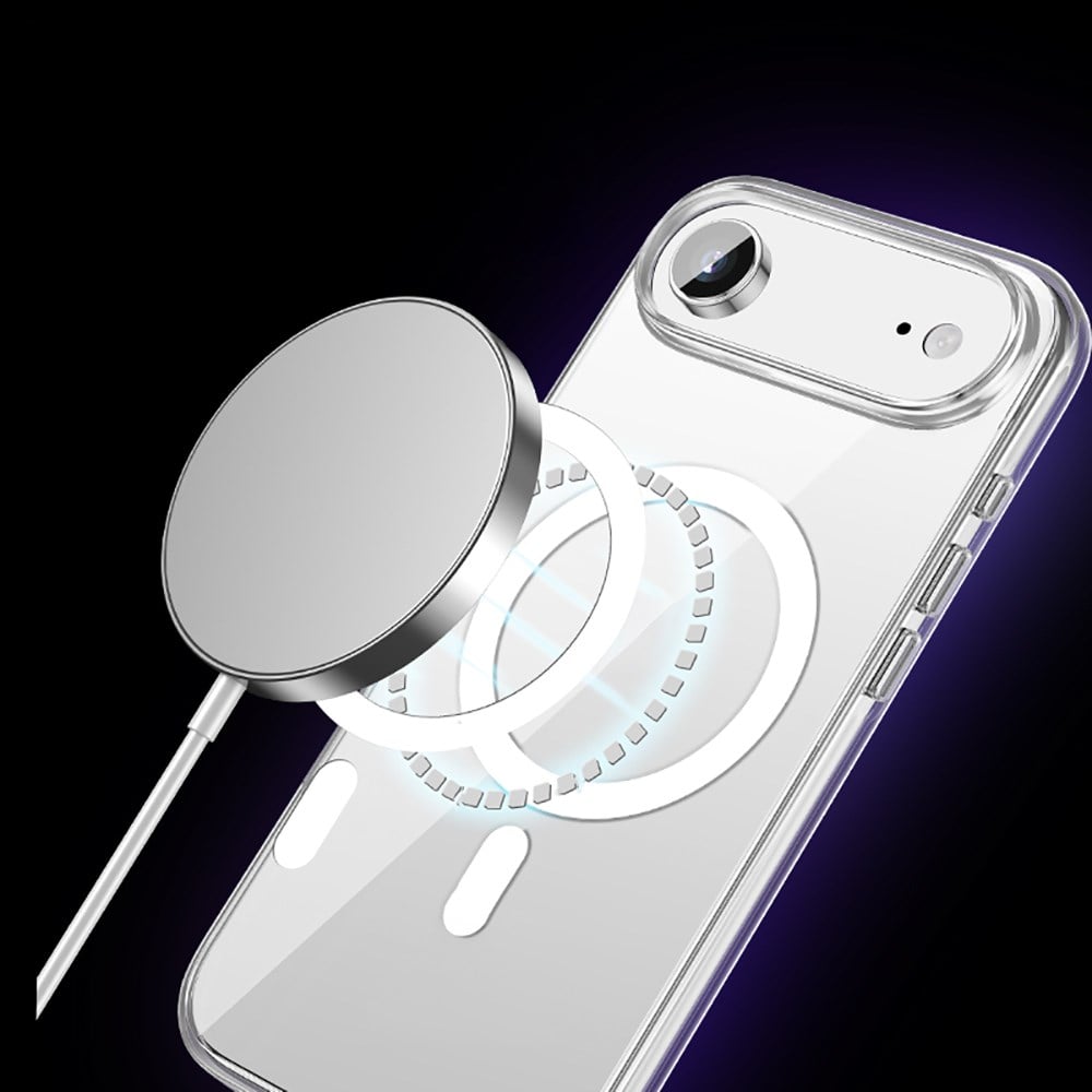 Apple iPhone 17 Air Kılıf M-safe Şarj Özellikli Transparan Sert PC Wlons Pita Kapak