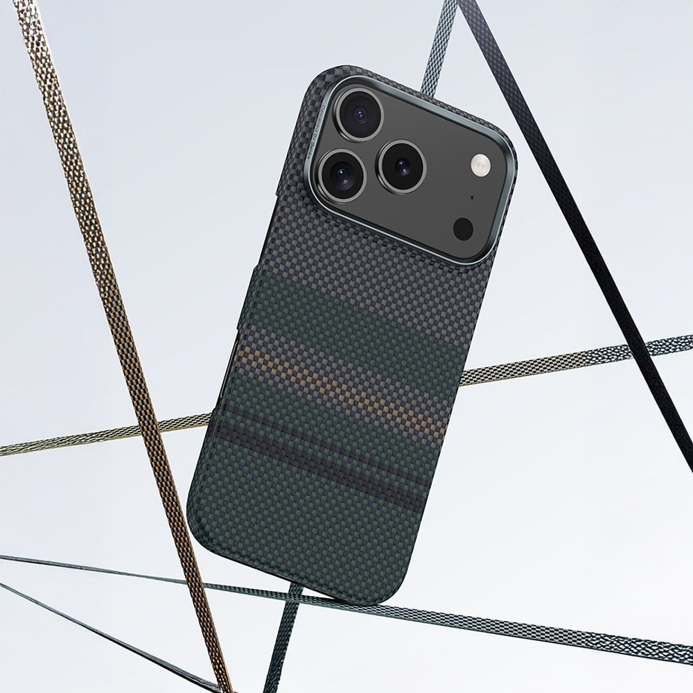 Apple iPhone 17 Air Kılıf M-safe Şarj Özellikli Karbon Fiber Tasarımlı Benks Aurora ArmorAir Kevlar Kapak