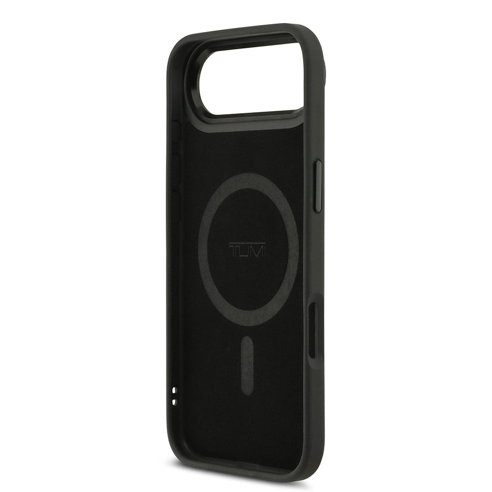Apple iPhone 17 Air Kılıf TUMI M-safe Şarj Özellikli Deri Noktalı Dizayn Kapak